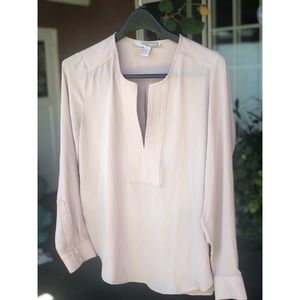 XS f21 blush pale pink blouse